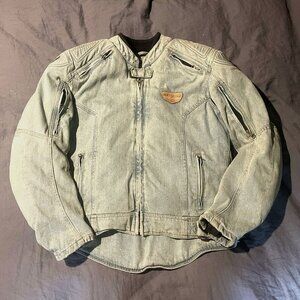Cortech Motorcycle Jacket Mens Medium 42 Denim Jean Armored DSX Lined Padded